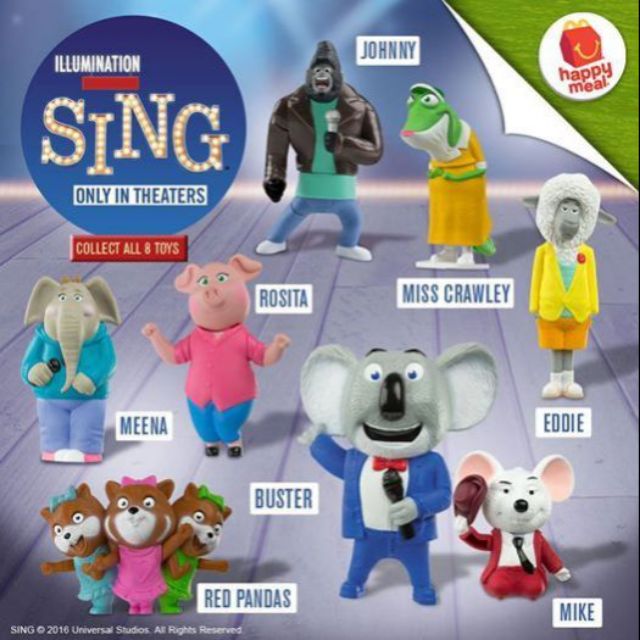 Sing Movie Series Mcdonald's Mcdonalds 