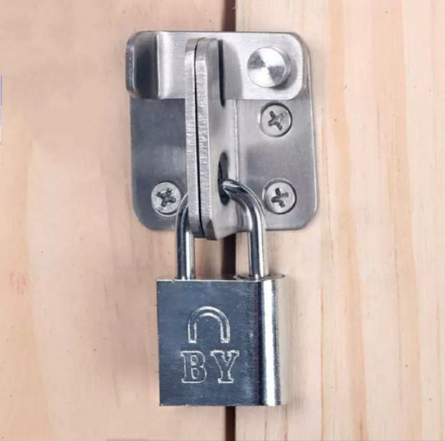 Home Safety Door Lock Stainless Steel Door Latch With Pad Lock Shopee