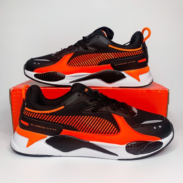 puma rsx black orange