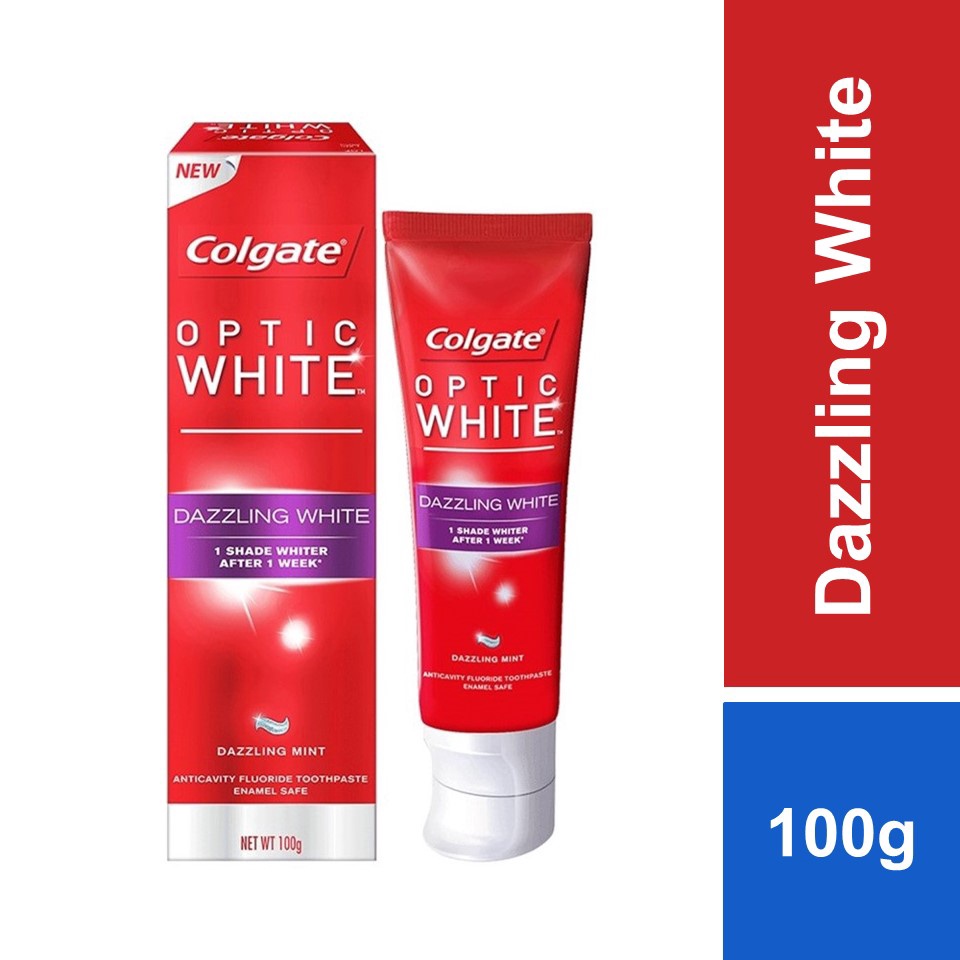 Colgate Optic White Dazzling White Whitening Toothpaste 100g | Shopee ...