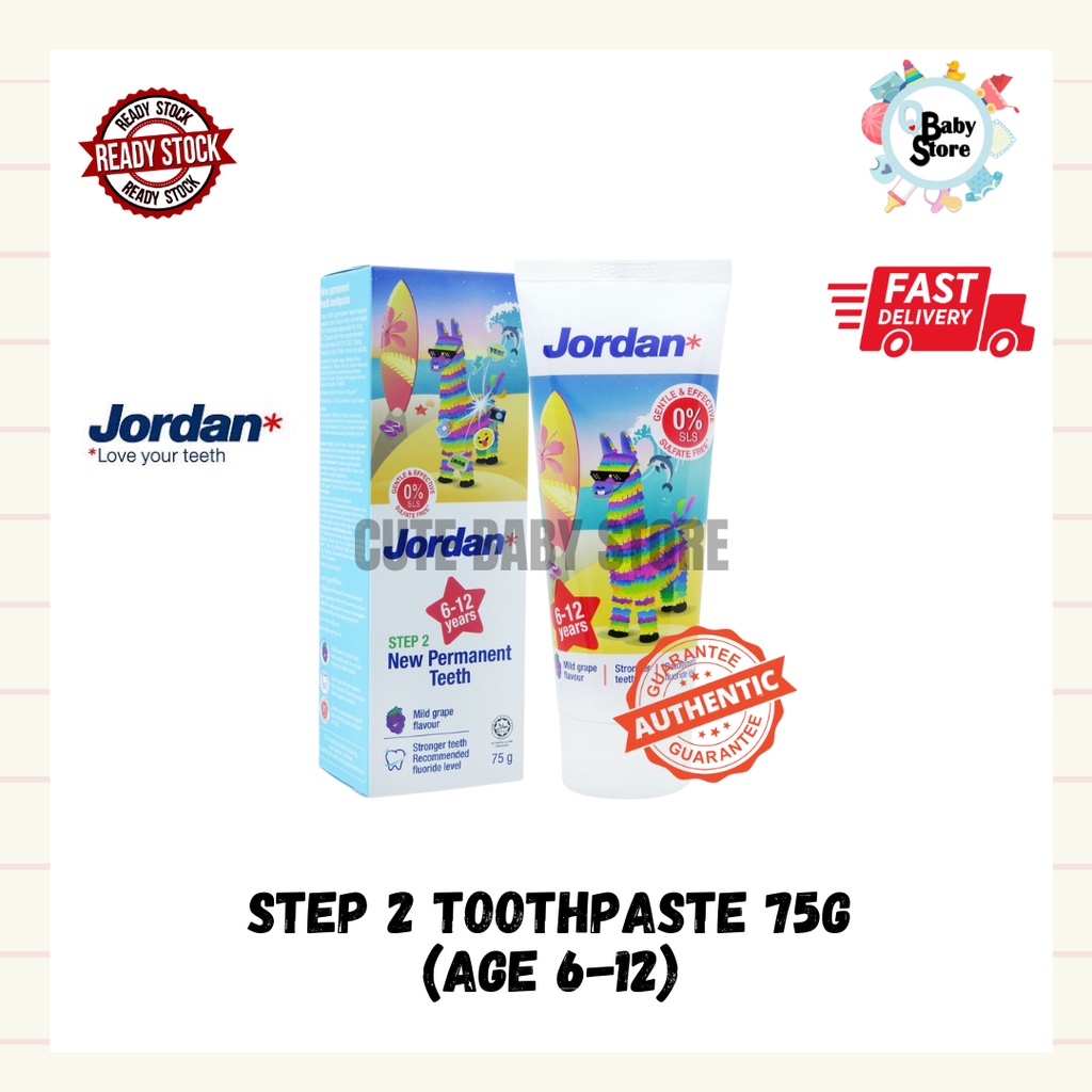 Jordan Kids ToothPaste Step 2 (75g) Age 612 / Mild Grape Flavor