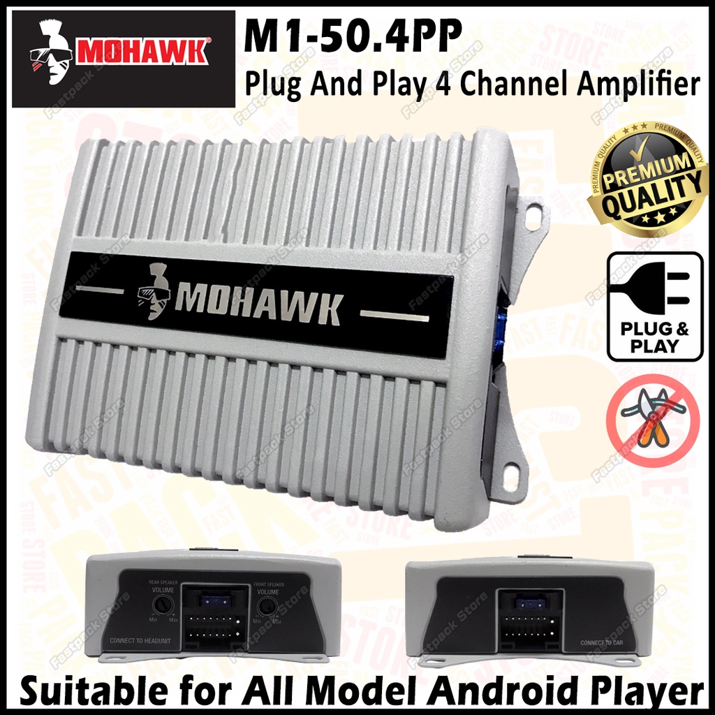 Mohawk Android Amplifier M150.4PP 4 Channel Plug and Play Power
