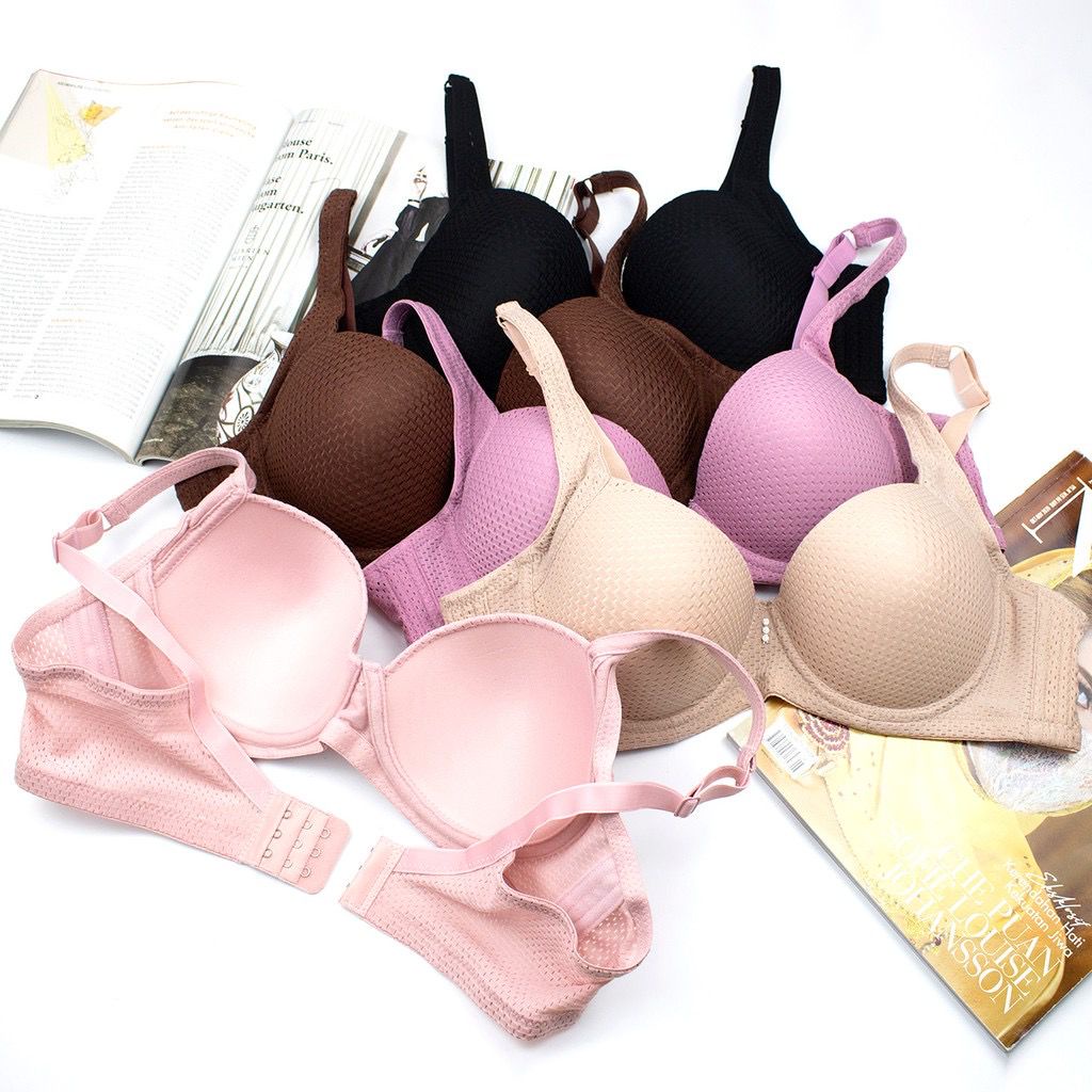 Plus Size Wire Bra Thin Sponge Cup B #36 - #44 Skin-friendly Soft Breathable Material Wired Bra Ready Stock Malaysia