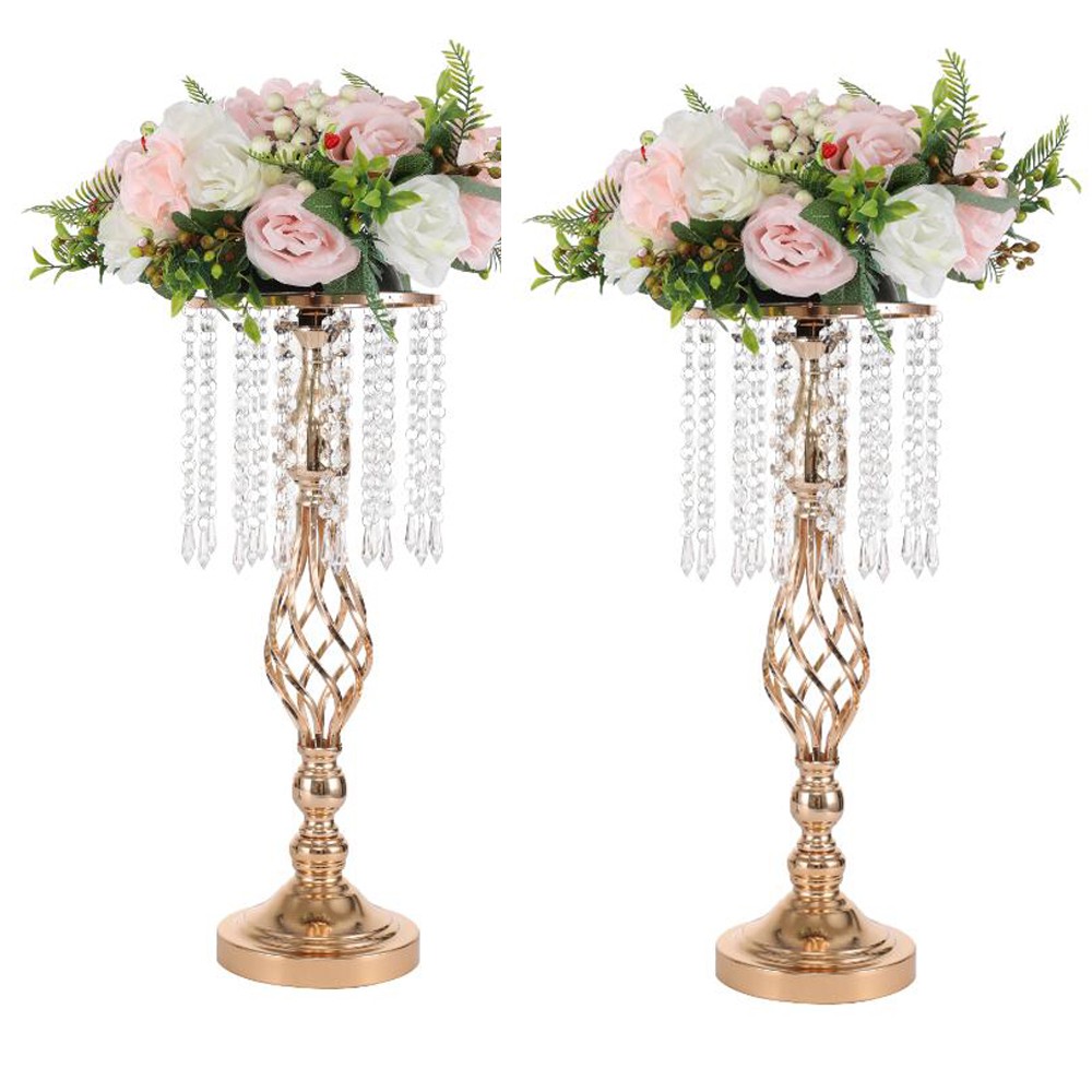 Acrylic Crystal Candle Holder Stand Flower Vase Wedding