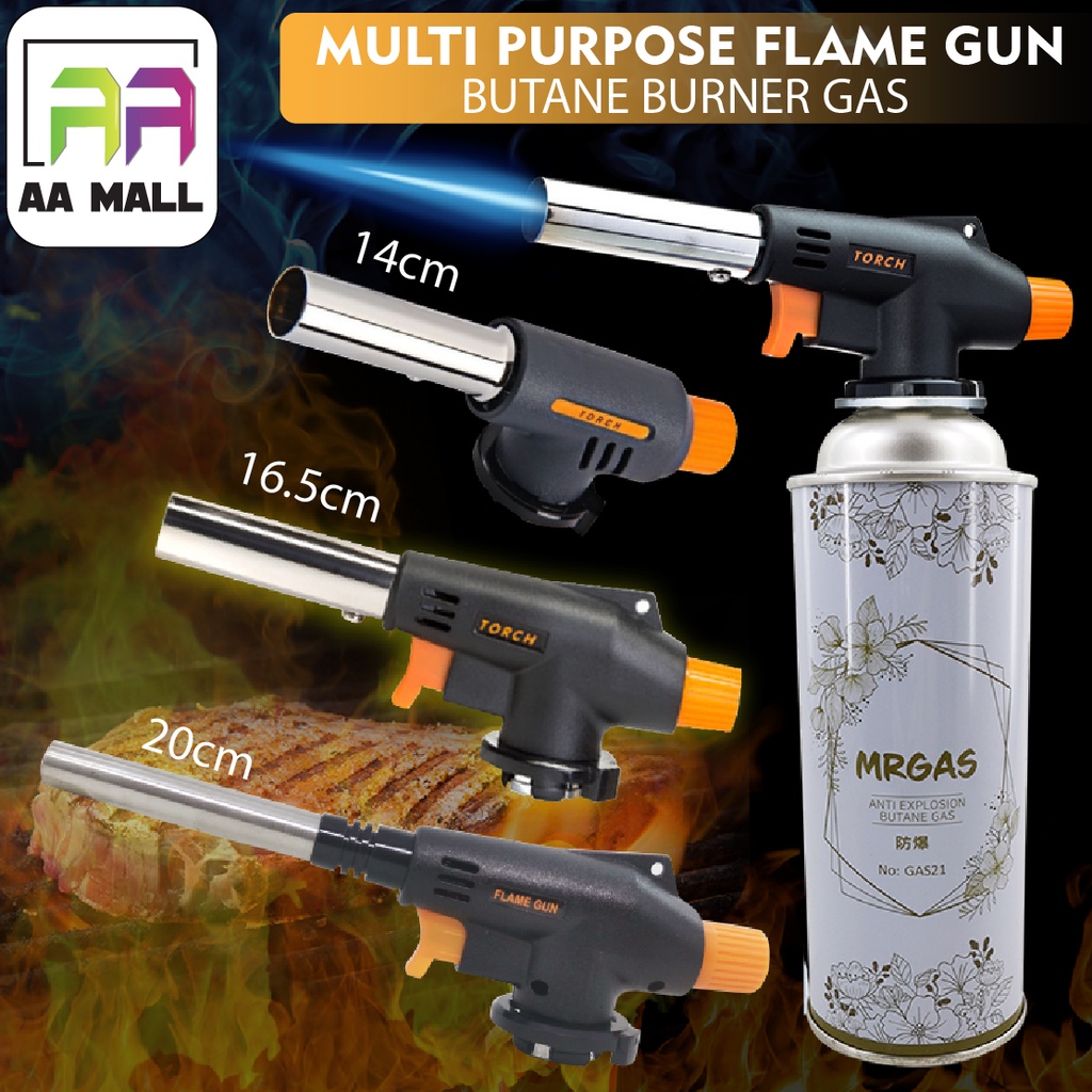 AA MALL BUTANE BURNER GAS (SBG-101) / MULTI PURPOSE TORCH GUN Flame Gun Welding Camping Coocking BBQ (WS-505C/930/807)