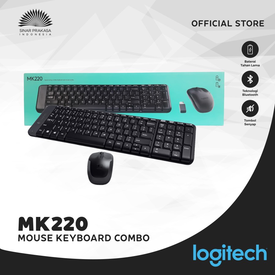 Logitech MK220 / MK 220 WIRELESS COMBO Mouse and keyboard | Shopee Malaysia