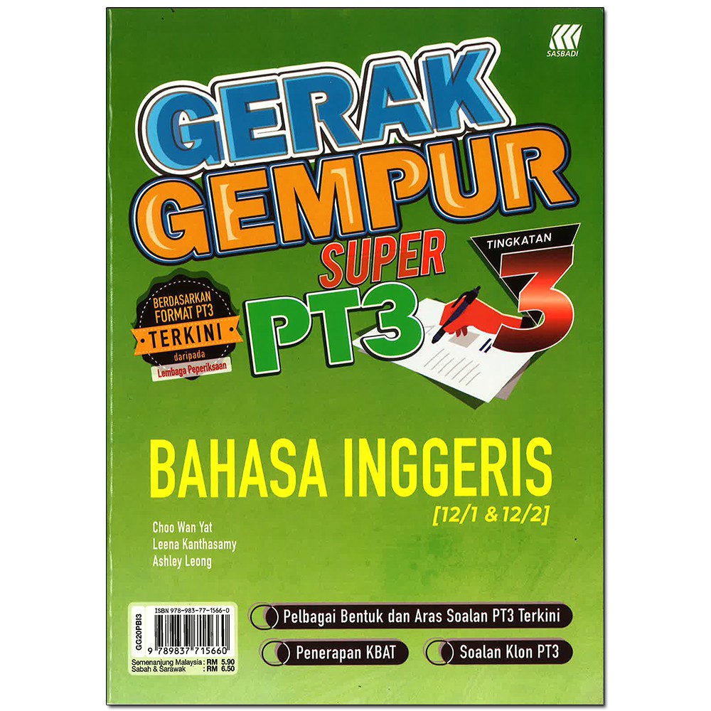 Buku Latihan Buku Kerja Gerak Gempur Super Pt3 Tg 3 Bm Bi Mm Sains Sejarah Geografi P Islam Rbt Shopee Malaysia