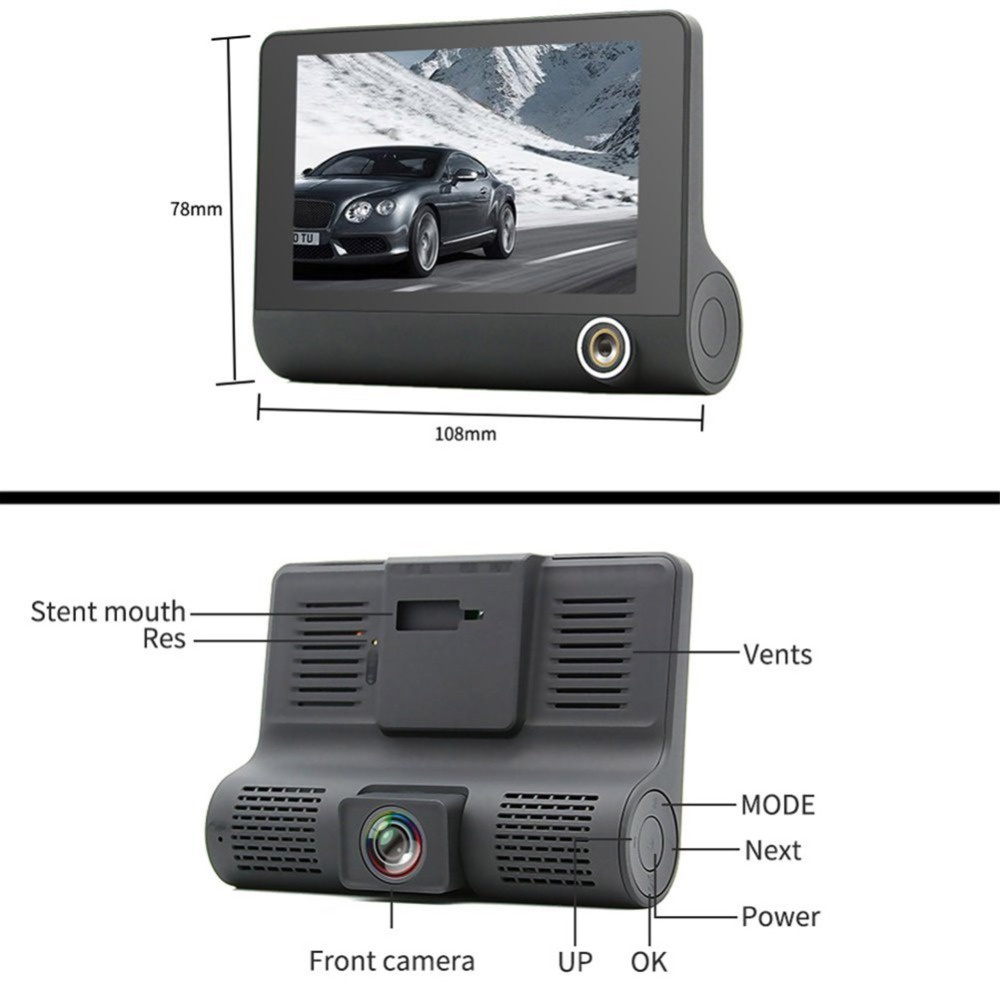 MALAYSIA KL SELLER 1080P Triple Lens Car Camera Vehicle Video Dash Cam