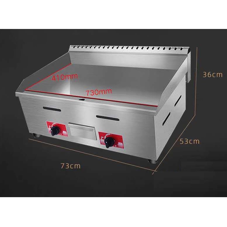 720 Stainless Steel Gas Griddle Commercial Gas Countertop Griddle Table top Flat