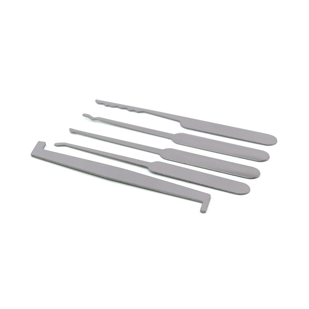 Workshop Heavy Professional Door Unlock Kit Credit Card Size Lock Pick LOCKMALL 5 Piece Tool - Image 5