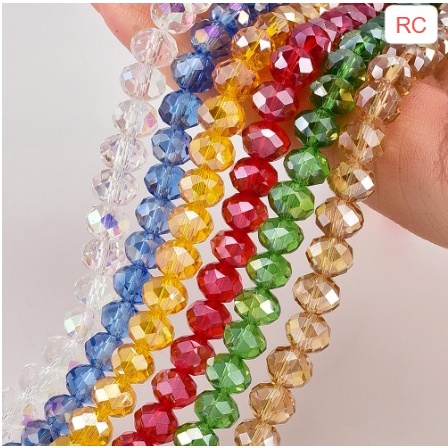 8mm Rondelle Crystal Glass Beads Faceted Crystal bracelet ForJewelry Necklane Bracelet Keychain DIY Making