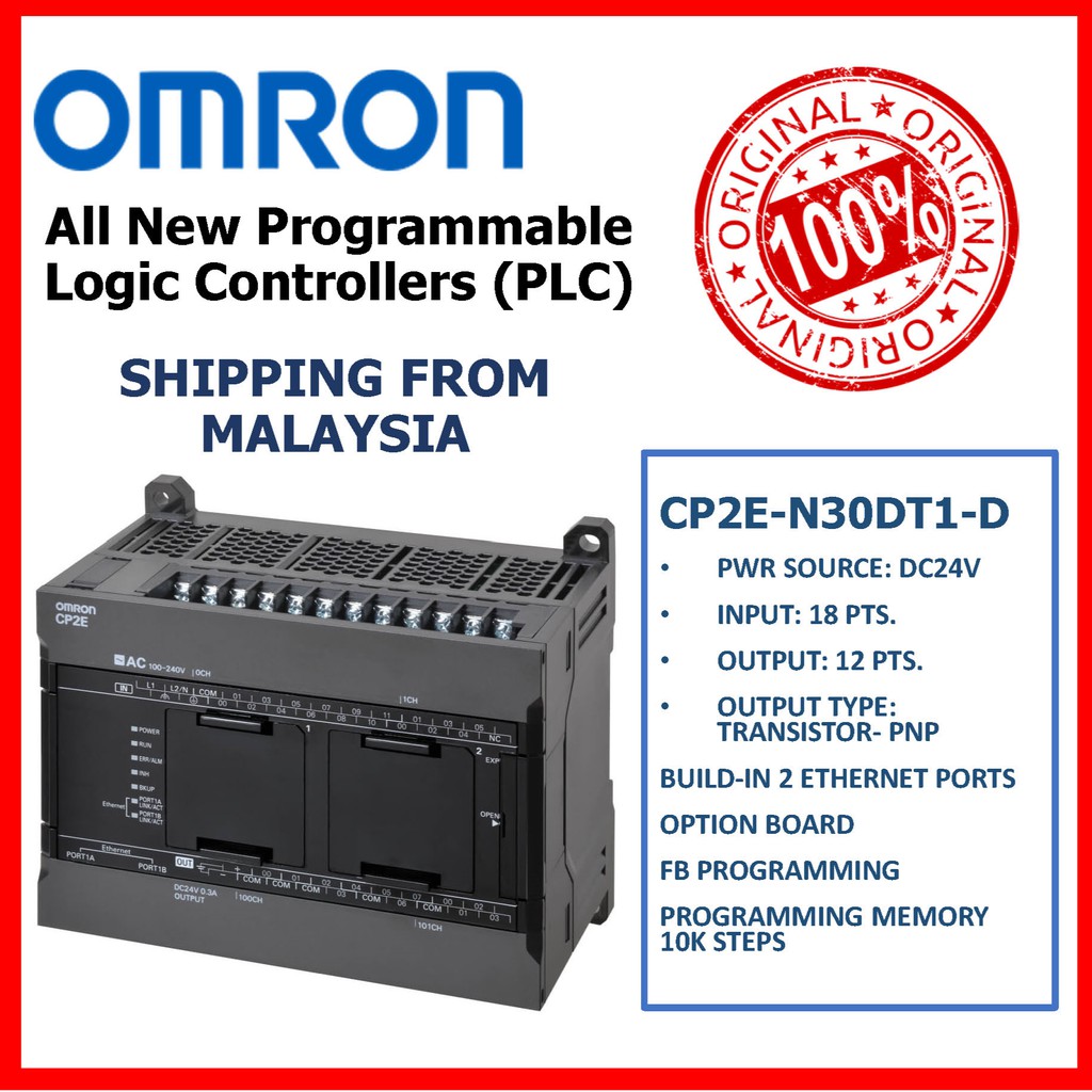 新しいOmron CP2E-N30DT1-D PLCプログラマブルコントローラー