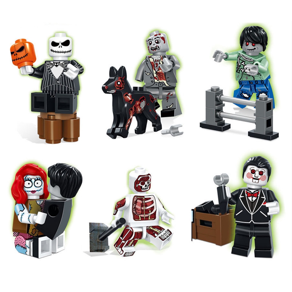 Jack Skellington Halloween The Horror Theme Movie Education gift building toy