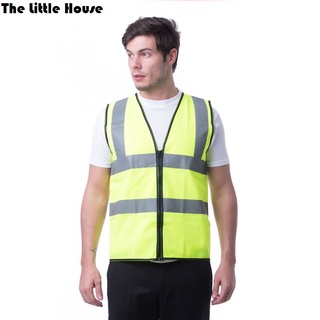 Unisex MEN / WOMEN Premium Fluorescent Yellow Zipped Safety Vest
