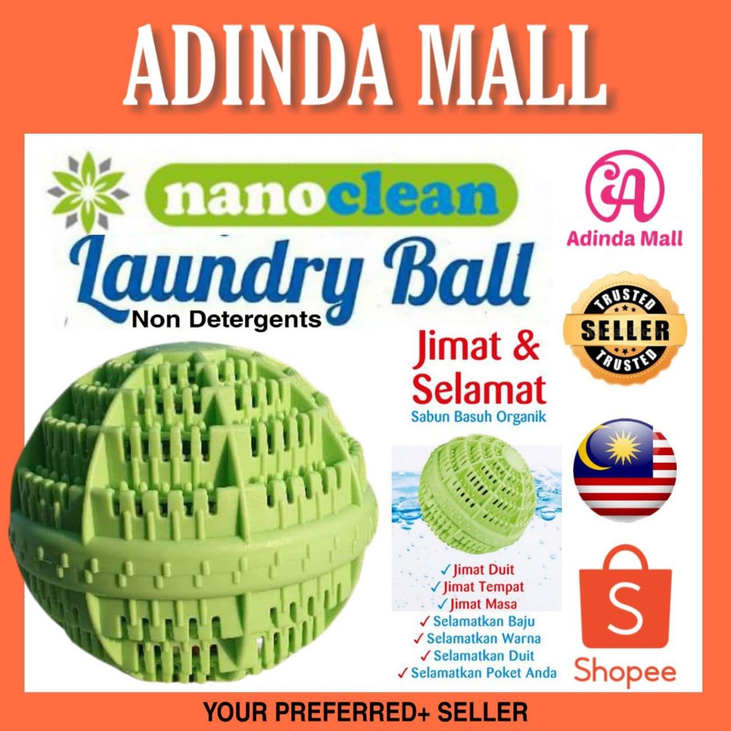[Free Gift] Laundry Ball Nano Clean 365 Kali Cucian Mesin Basuh
