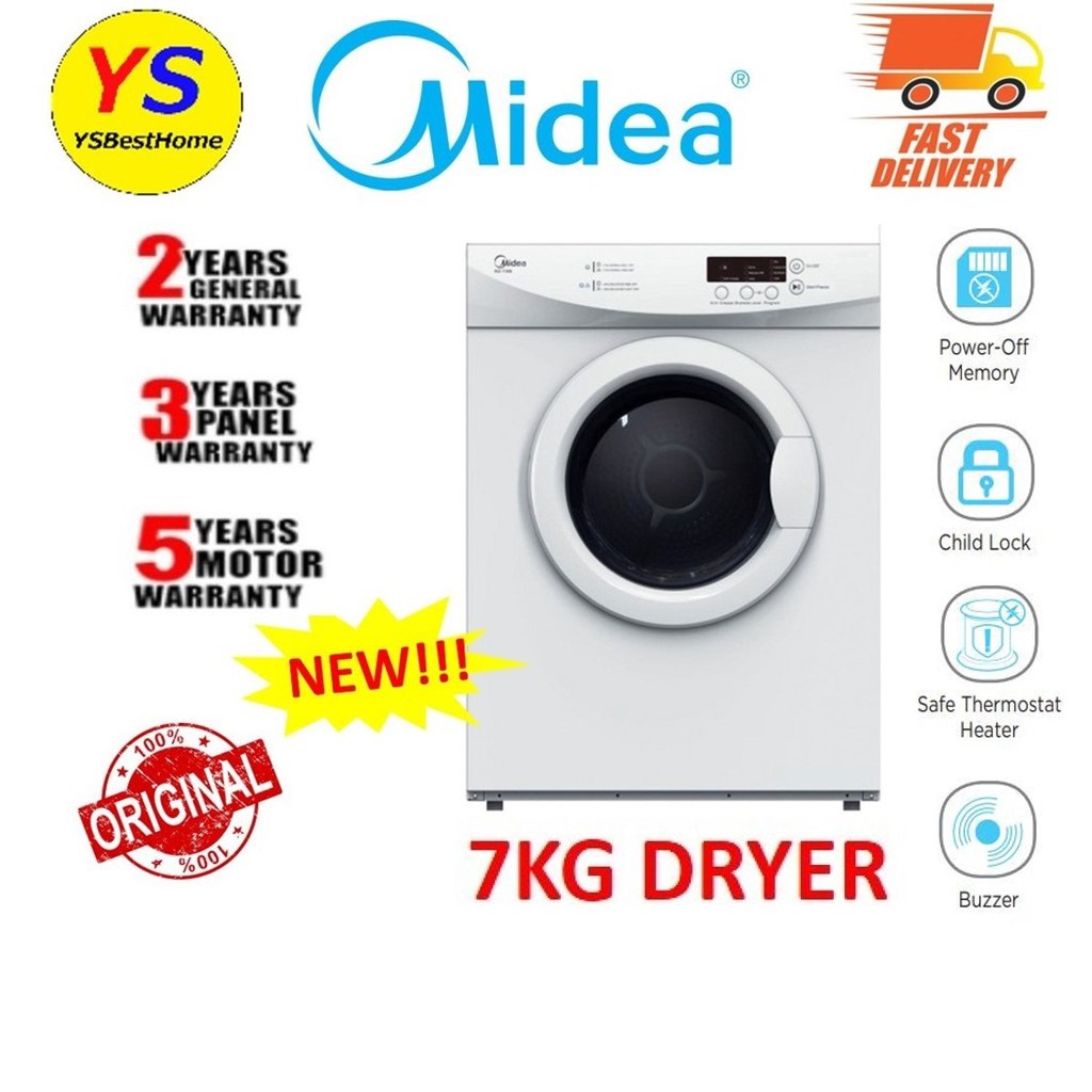 Midea MD-7388 / MD-100A70 7KG Vented Clothes Dryer / Khind Dryer Pengering Baju 8KG CD819