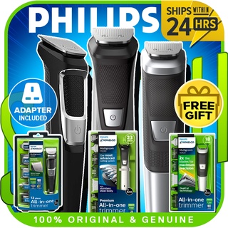 🔥 FREE GIFT + Philips Norelco MG3750 / MG5750 / MG7750 / Case - Multigroom Trimmer All-In-One Series