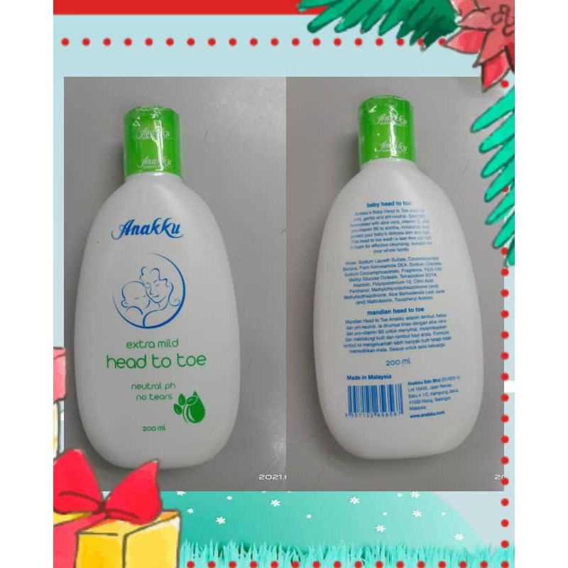 Anakku Baby Bath Extra Mild HEAD TO TOE (200ml) Shopee Malaysia