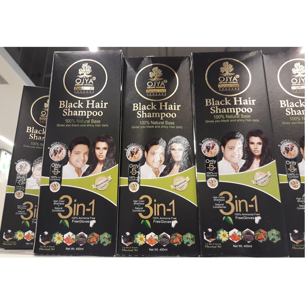 Ojya Organic Naturals Black Hair Shampoo 400ml 100 Natural Base Black And Shiny Hair Readystock Shopee Malaysia