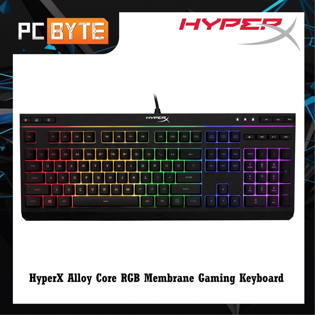 Hyperx Alloy Core Rgb Membrane Gaming Keyboard Hx Kb5me2 Us Shopee