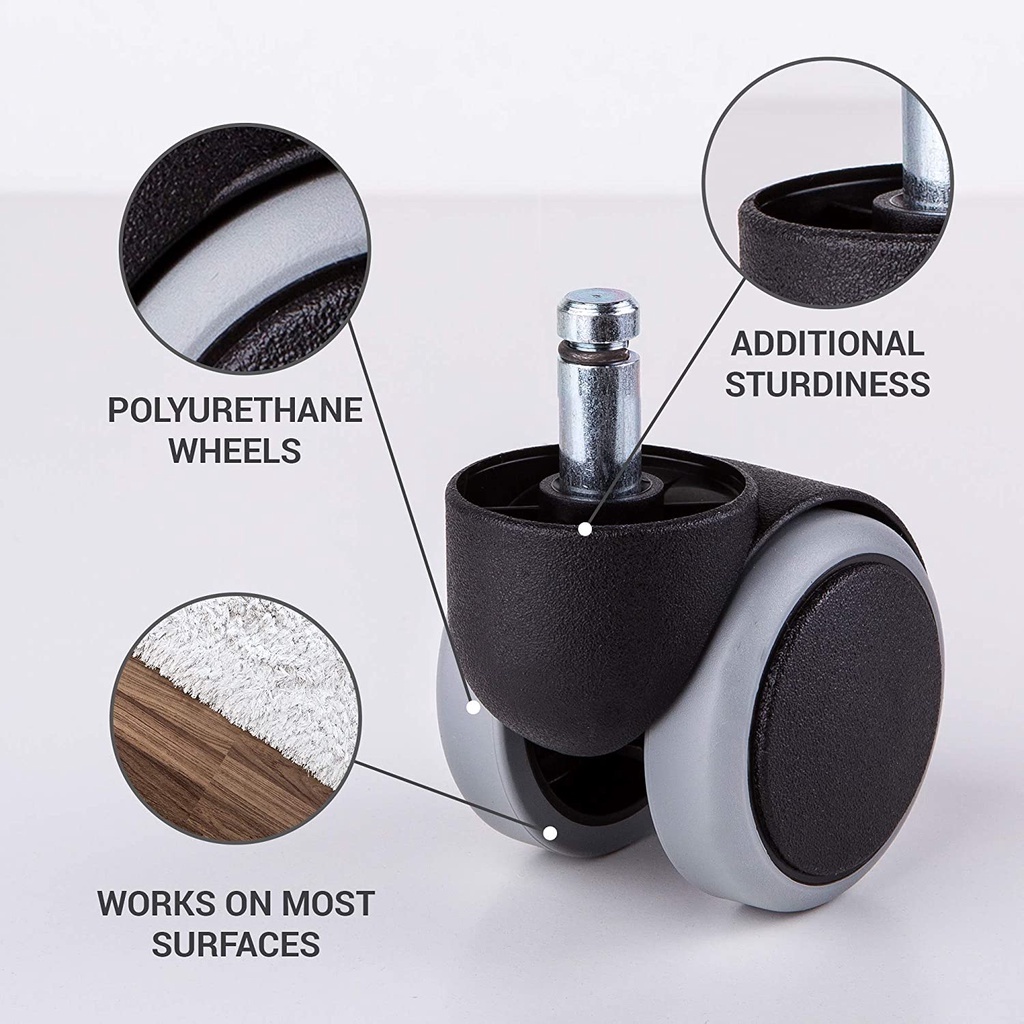 Office Chair Roller Replacement Set of 5 Heavy Duty Game Chair Caster