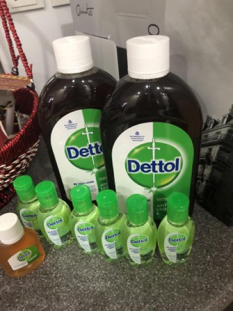 Dettol Antiseptic Brown Liquid (550ml/1L) + Dettol Refresh