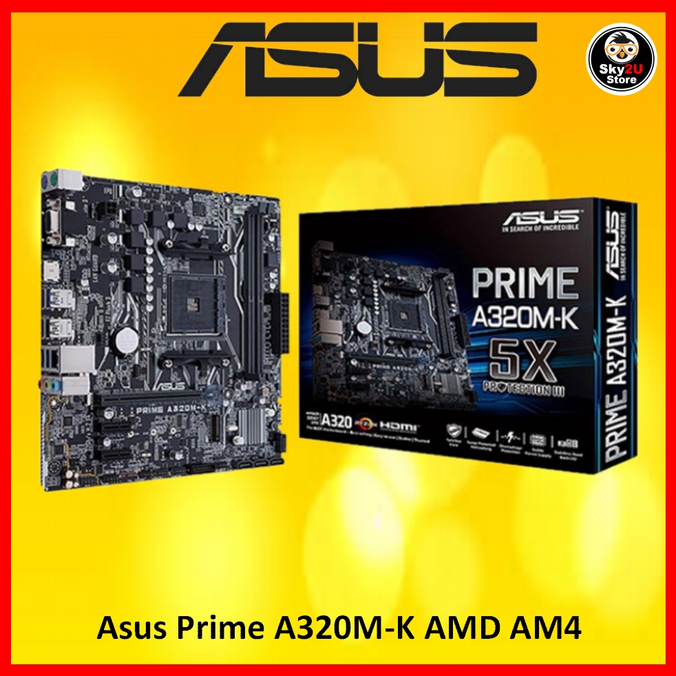 Asus Prime A320MK AMD AM4 Motherboard Shopee Malaysia