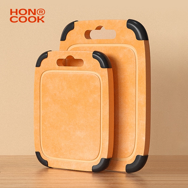 Honcook Solid Wood Healthy Wood Fiber Cutting Board 37*27.5/ 30*23.5cm Antibacterial Non