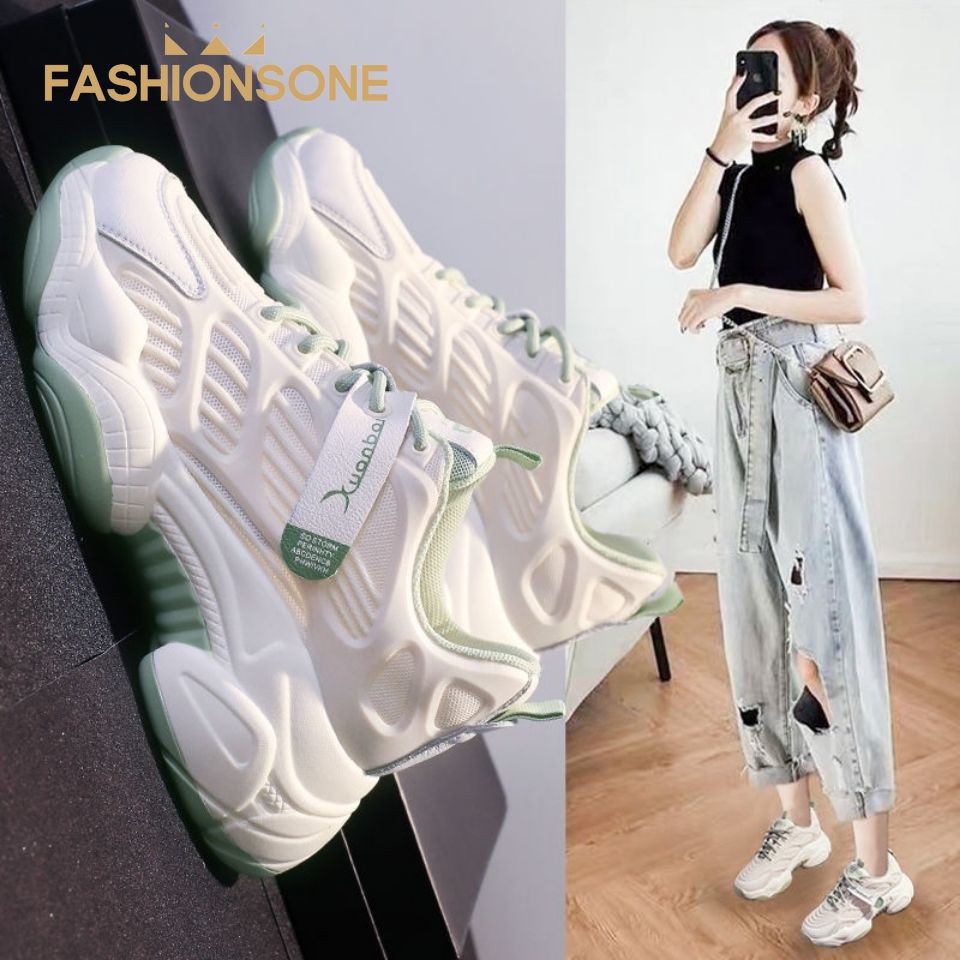 Buy High Clunky Sneaker Kasut Perempuan Floor Heightening Leisure Net Breathable Sports Net Shoes Seetracker Malaysia