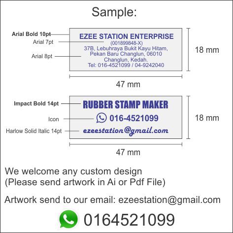 Hot Sale Customise Self Ink Rubber Stamp Trodat 3912 Shopee Malaysia