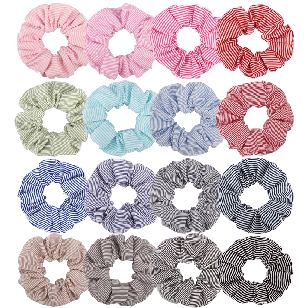 16 Colors Hair Scrunchies Cotton Hair Ties Elastic Hair Bands Hair