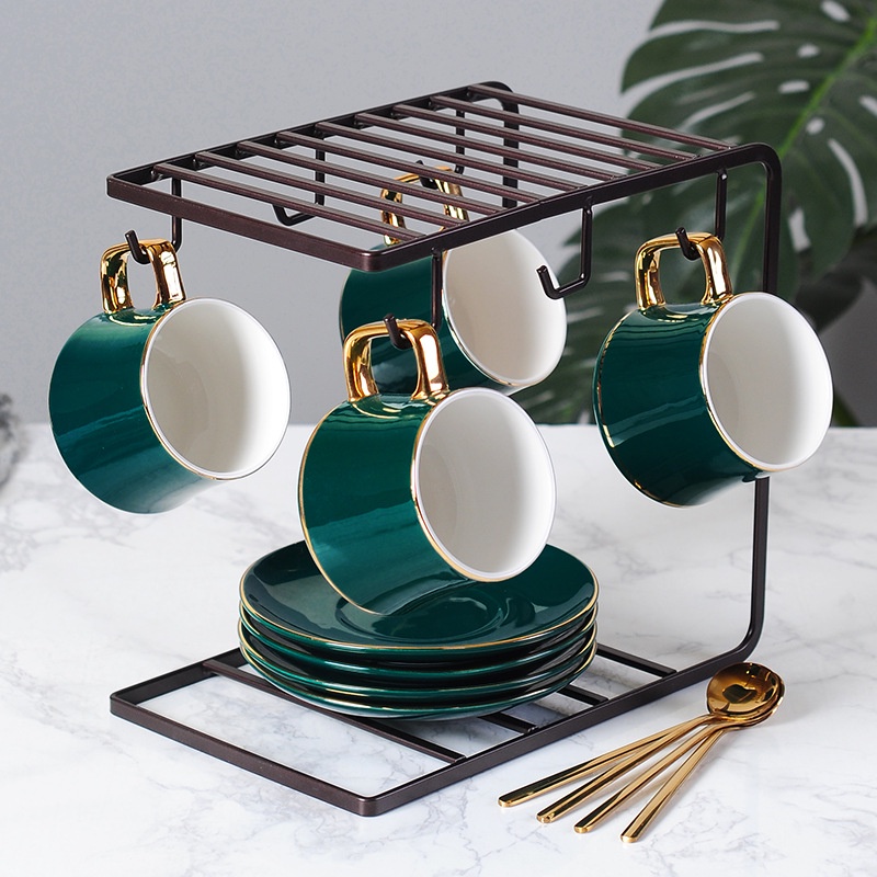 Coffee Cup Hanging Storage Rack With Multiple Hooks Creative Drain Tea