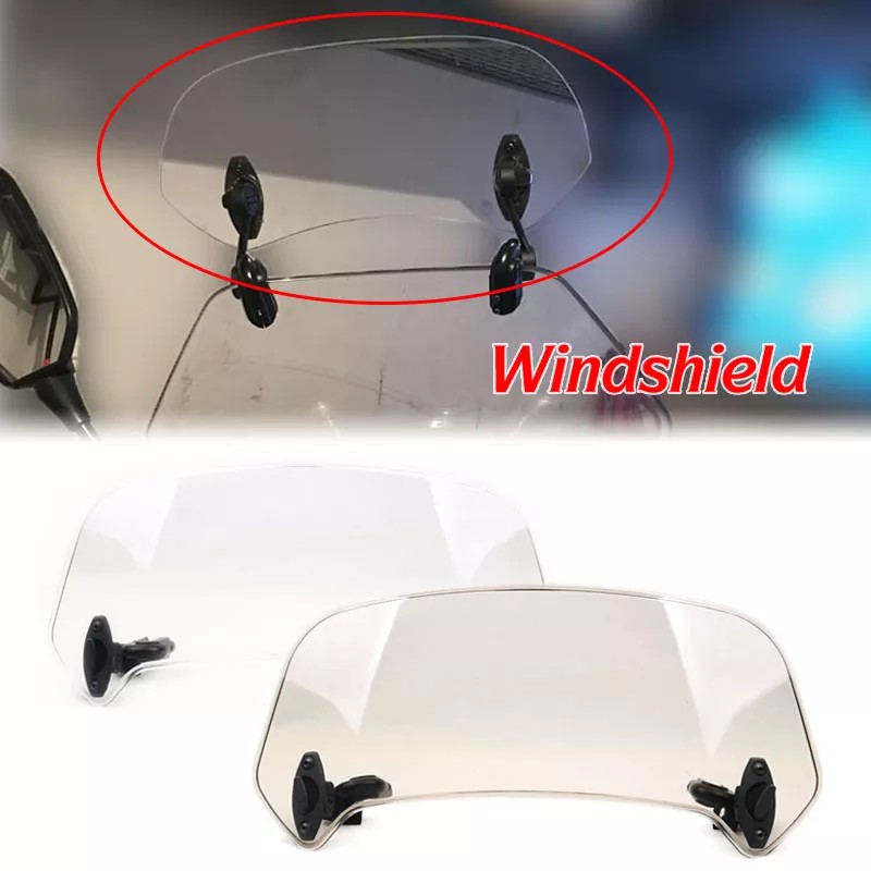 Adjustable Windscreen Windshield Extension Spoiler Wind Deflector