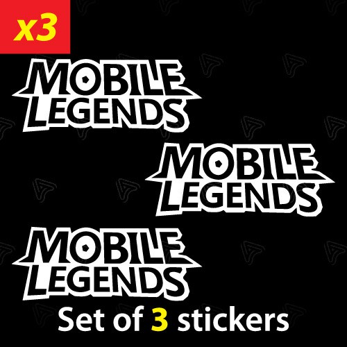 Set Of 3 Mobile Legends Bang Bang Game Logo Vinyl Sticker Die