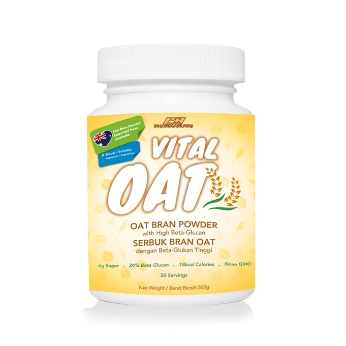 (Promo) Vital Oat Bran Powder (500g) With High Beta Glucan From