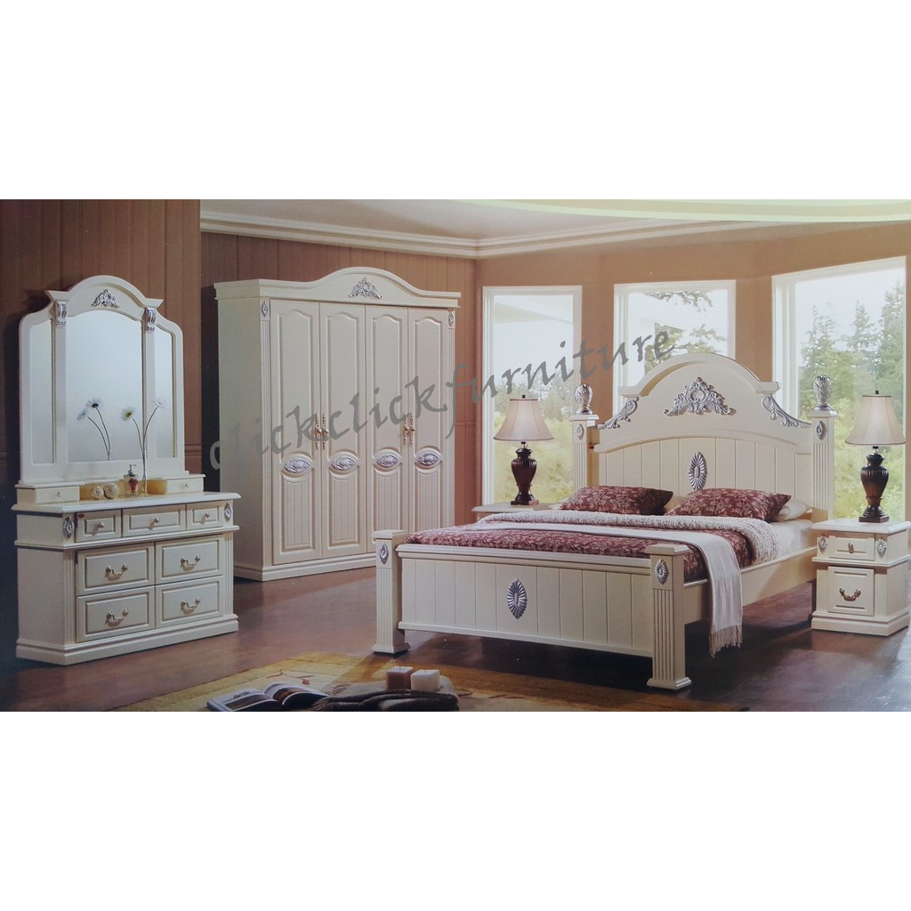 Classic Design Solid Wood Bedroom Set More Options Available