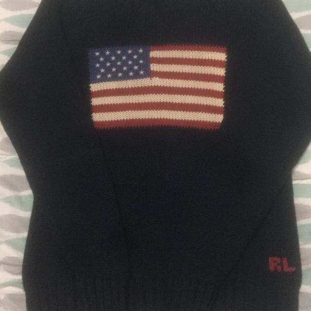 Polo Ralph Lauren Sweater USA Flag | Shopee Malaysia