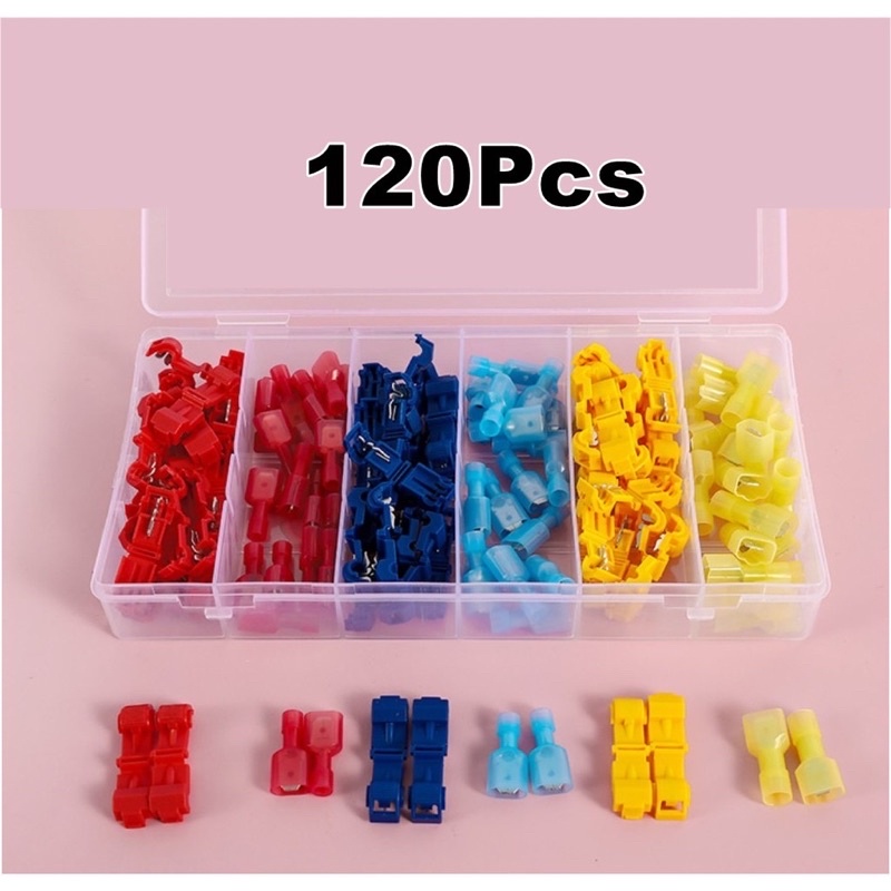 120pcs Scotch Lock T Tap Wire Connector Terminal Clip Quick Splice Lock