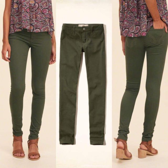 army green skinny pants