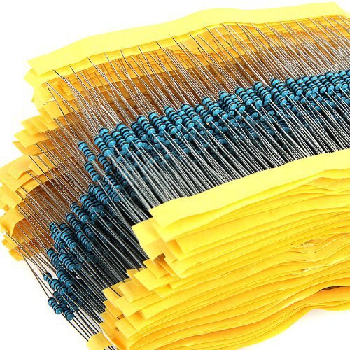 600PCS /Set 600Pcs 30 Kinds Each Value Metal Film Resistor 1/4W 1% Kinds Each Value Metal Film Resistor Assortment Kit resistors