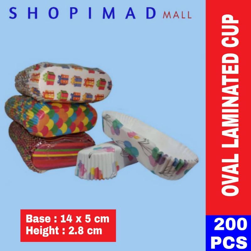 [200PCS] PAPERCUP ROTI OVAL | BIG BOAT CUP | OVAL LAMINATED CUP ...