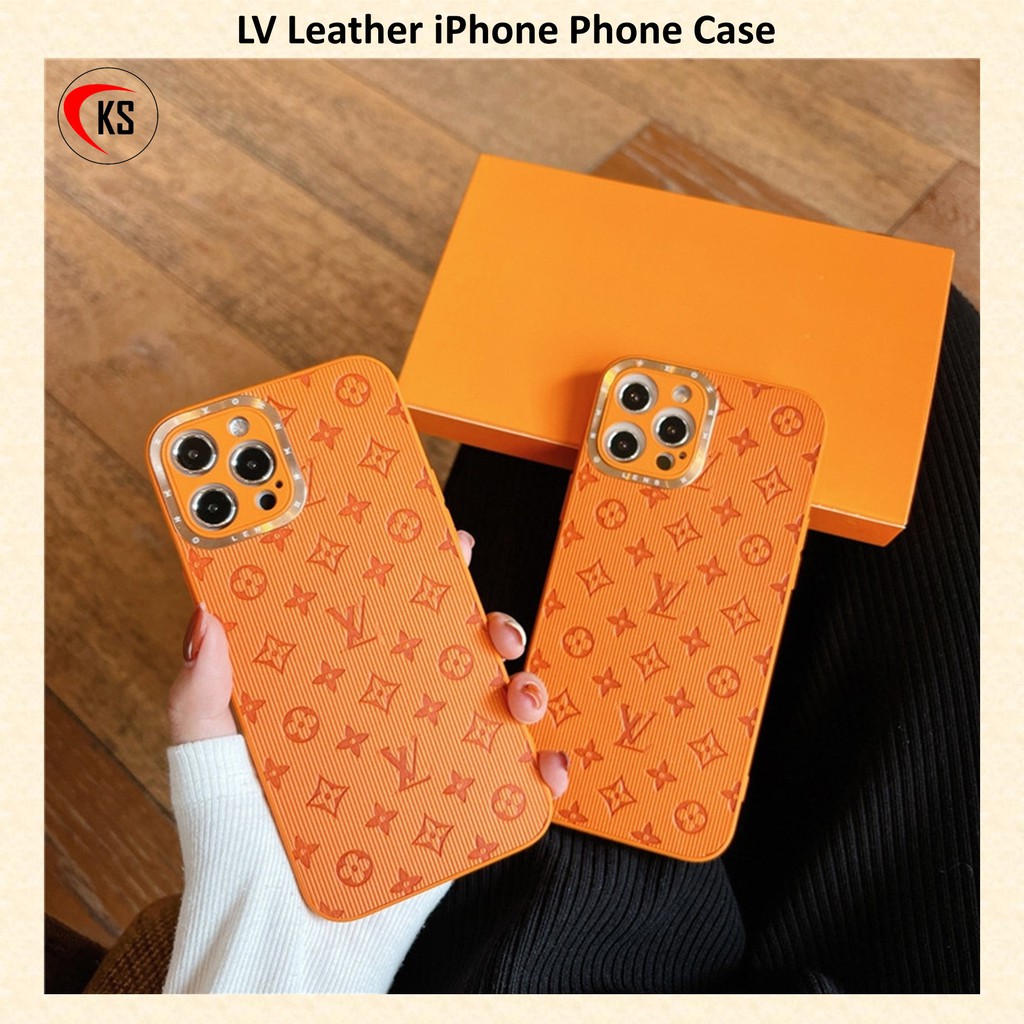 LV Faux Leather Phone Case iPhone 14 Pro Max 13 Pro Max 12 Pro Max 11 Pro Max XS Max XR 7 Plus 8