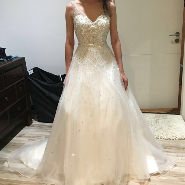 off white color wedding dresses