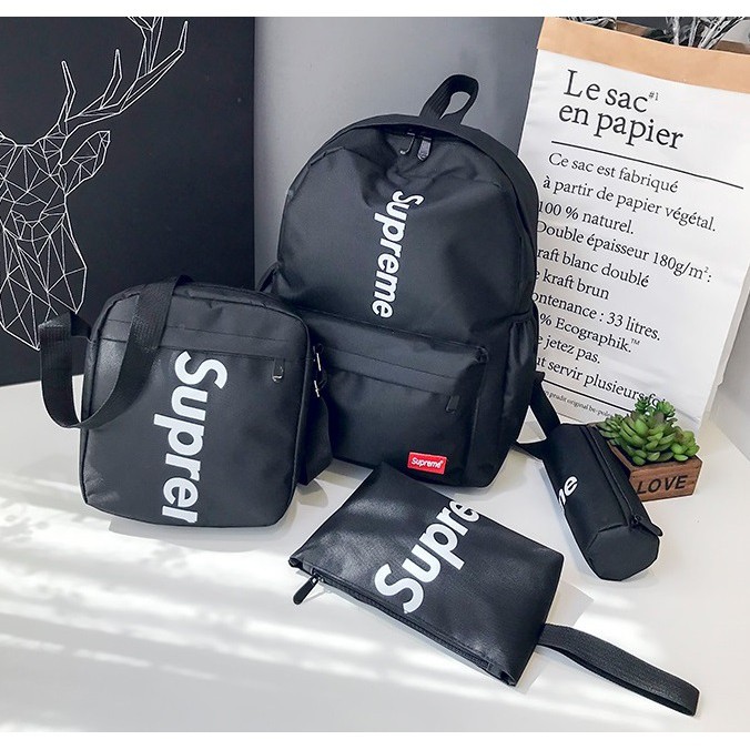 beg lelaki*beg galas* 🔥READY STOCK 4 in 1 Supreme Backpack Set