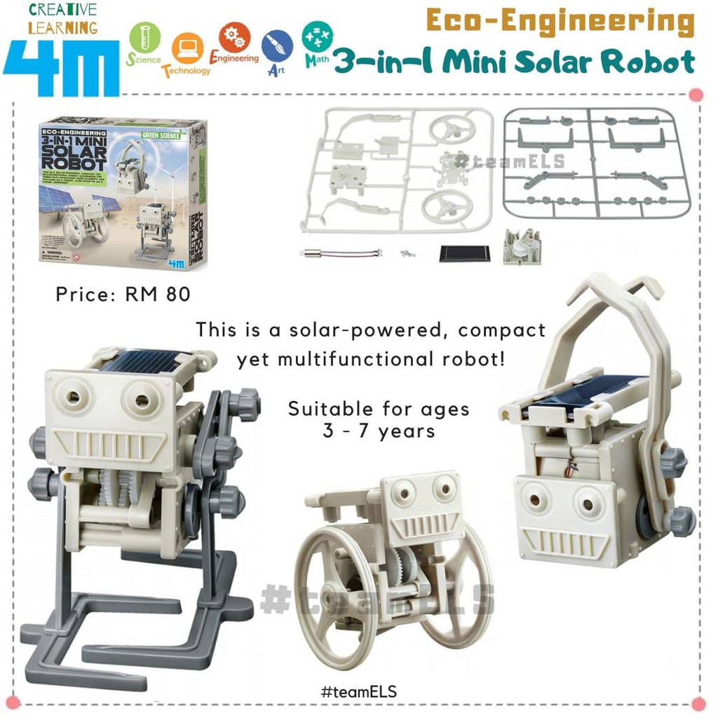 3 in 1 mini solar robot