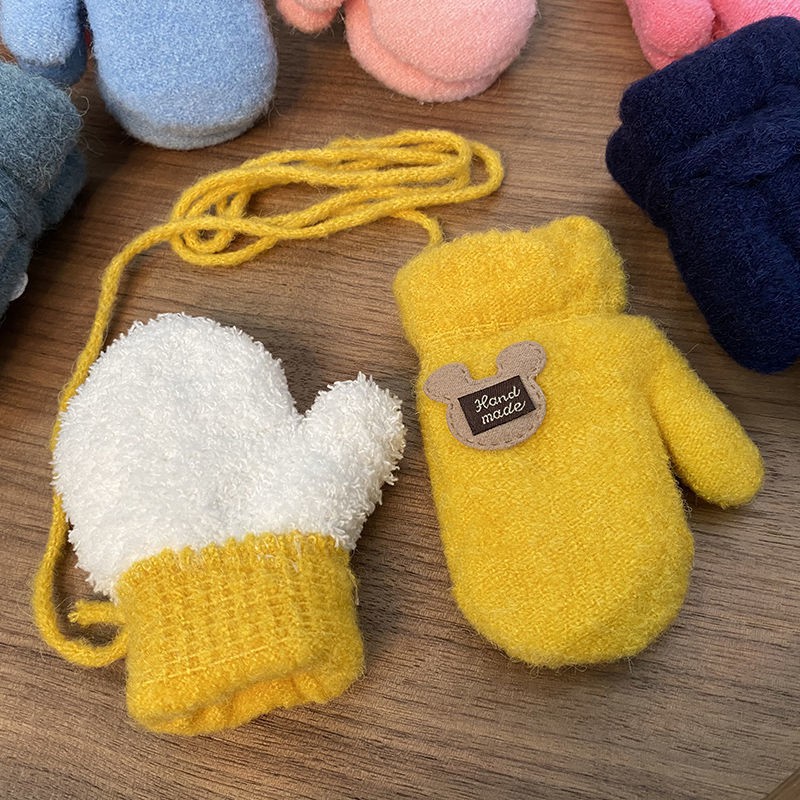 Spot Wholesale Sarung Tangan Bayi Musim Sejuk 0 1 2 Tahun Lelaki Dan Perempuan Beg Ditambah Beludru Kanak Kanak Berum Shopee Malaysia