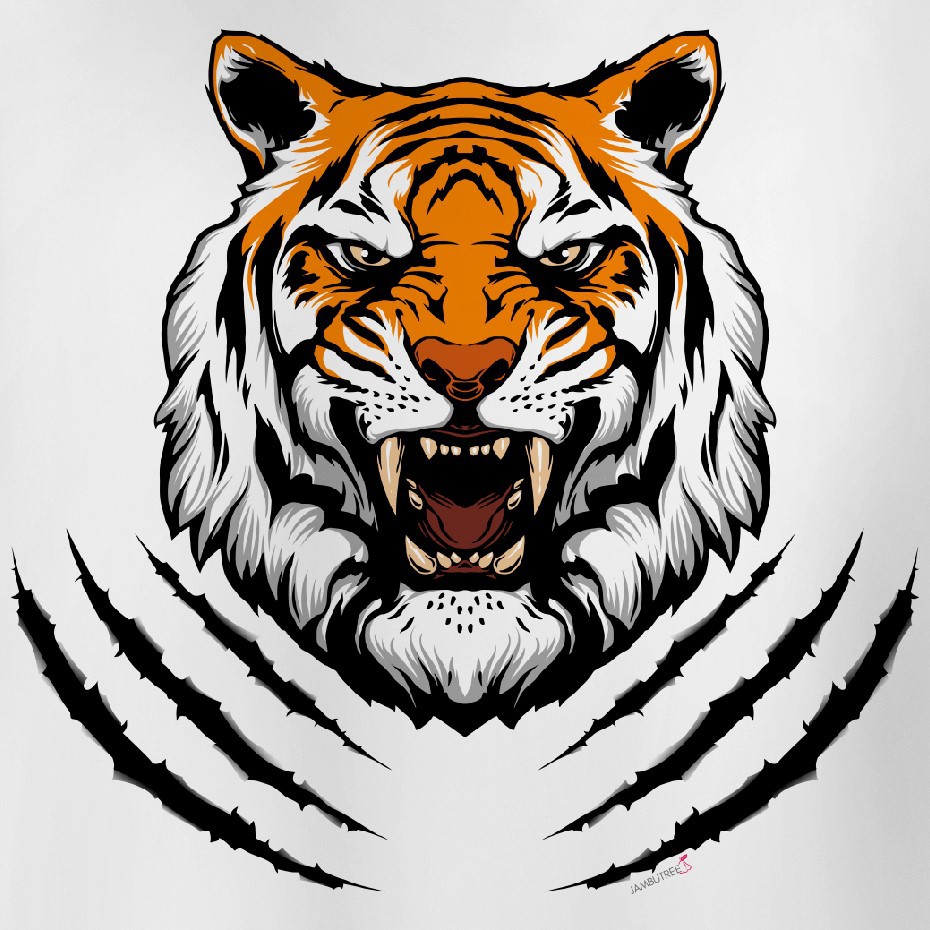 Jambutree Rage Tiger Head Paw Claw Safari Graphic Unisex T Shirt Tee Harimau Garang Tshirt Baju Ready Stock Stok Ada Shopee Malaysia