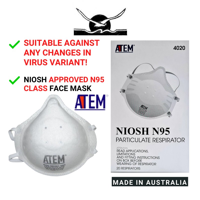 20Pcs/box ATEM N95 4020 Face Mask Molded with NIOSH Approved Pieces Wholesale Price