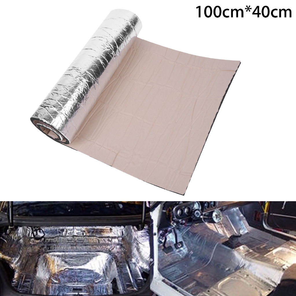 DIY 1*1.4m Car Hood Turbo Exhaust Muffler Insulation Heat Shield Mat Pad Cotton