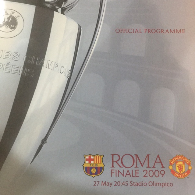 UEFA Champions League Roma 2019 Final | Official Programme Book | Man Utd Vs FC Barcelona | 27-05-2009 | 110 Pages |